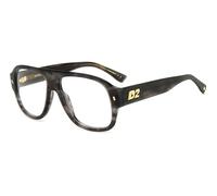 Dsquared2 Occhiali da vista D2 0125 2W8 Uomo Acetato Corno grigio Squadrata 56