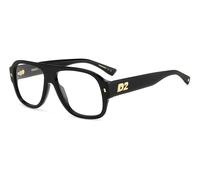 Dsquared2 Uomo Dsquared2 D2 0125 807 Montature da vista Acetato Nero Squadrata
