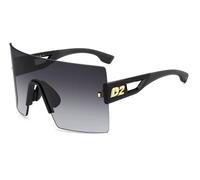 Dsquared2 Uomo Dsquared2 D2 0126/S 807/9O Occhiali da sole Plastica Nero Grigio Maschera Sfumato