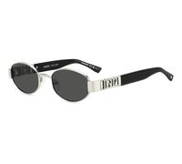 Dsquared2 Uomo Dsquared2 D2 0155/S 010/IR Occhiali da sole Metallo Palladio Grigio Rotonda Normale