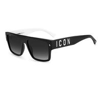 Dsquared2 Uomo Dsquared2 ICON 0003/S 80S/9O Occhiali da sole Acetato Nero/bianco Grigio Squadrata Sfumato