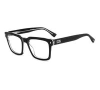 Dsquared2 Uomo Dsquared2 ICON 0013 7C5 Montature da vista Acetato Cristallo/Nero Squadrata