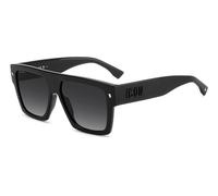 Dsquared2 Uomo Dsquared2 ICON 0030/S 807/9O Occhiali da sole Acetato Nero Grigio Squadrata Normale Sfumato