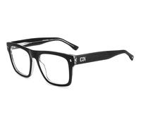 Dsquared2 Uomo ICON 0018 7C5 Montature da vista Acetato Cristallo/Nero Squadrata