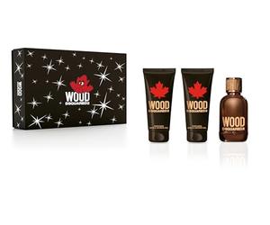 DSQUARED2 Wood Homme EDT Set 100 Ml + S/G 100 Ml + A/S Balm 100 Ml per uomo, per un profumo elegante e duraturo, 100 ml