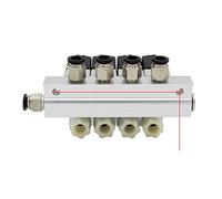 DSQUOBLLM Elettrovalvola pneumatica elettrica normalmente Chiusa 2V025-06 AC220V DC12V24V valvola Magnetica a Combinazione multidirezionale(Ac110v 4mm Fittings,10F)