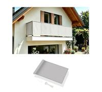 DSRDRFG Copri Ringhiera Balcone Esterno 0.9x10m/90x1000cm Frangivisto Balcone Protezione, Impermeabile Anti-UV Resistente alle Intemperie PES 220g/m² para Jardín Exterior, Grigio chiaro