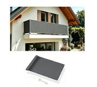 DSRDRFG Copri Ringhiera Balcone Esterno 1x2.5m/100x250cm Frangivisto Balcone Protezione, Impermeabile Anti-UV Resistente alle Intemperie PES 220g/m² para Jardín Exterior, Grigio Scuro