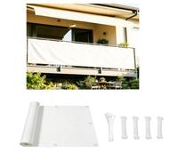 DSRDRFG Frongivistibalcone per Protezione 70x150cm Schermo per la Privacy del Balcone 220g/m PES Impermeabile Anti-UV Recinzione Copertura per Privacy Balcone Esterno Terrazza Giardino, Bianco