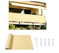 DSRDRFG Frongivistibalcone per Protezione 80x200cm Schermo per la Privacy del Balcone 220g/m PES Impermeabile Anti-UV Recinzione Copertura per Privacy Balcone Esterno Terrazza Giardino, Giallo sabbia