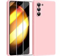 Dssairo Custodia 3 in 1 per Samsung Galaxy S23, con 2 pellicole proteggi schermo, con protezione completa della fotocamera, custodia protettiva sottile in silicone liquido antiurto per Samsung S23 5G