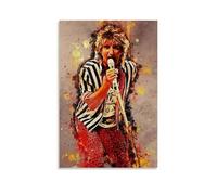 DSSCXYZM Poster su tela con Rod Stewart, band leggendarie e cantanti pop, decorazione artistica da parete per camera da letto, 40 x 60 cm, senza cornice