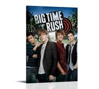DSSCXYZM Poster su tela, motivo: Big Time Rush, band leggendarie e cantanti pop, decorazione artistica da parete per camera da letto, 50 x 75 cm, con cornice
