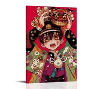 DSSCXYZM Poster su tela, motivo: Hanako-kun, motivo anime, classico, con scritta "Toilet-bound Hanako-kun", decorazione artistica da parete per camera da letto, 60 x 90 cm, con cornice