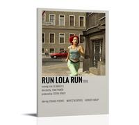 DSSCXYZM Poster su tela, motivo: Run Lola Run Popular Classics Movies and TV, decorazione artistica da parete, per camera da letto, 50 x 75 cm, con cornice