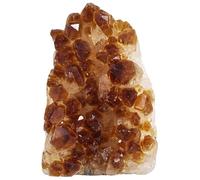 dssmboom Naturale citrino grezzo cristallo cluster minerale esemplare per la meditazione e l'equilibrio dei chakra, pietra decorativa Feng Shui citrino geode Cluster per la ricchezza, 201-300 g