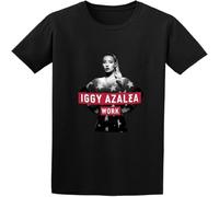 Dstarbbk Men's Round Neck T Shirt Iggy Azalea Work Hand Wash Recommended Black XXL