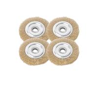 Dstarymnix Spazzola per Erbacce 4 Pezzi, Spazzole per diserbo in ottone, Spazzole per tosaerba Ø110x16 mm, 10 mm Larghezza per Fughe Pavimentazioni Terrazze Rimozione Erbacce e Muschio