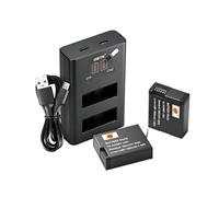 DSTE - 2 batterie di ricambio AHDBT-1301 AHDBT 1301 + doppio caricatore USB con display LCD, compatibile con AHDBT-1301PR, GoPrHer13