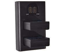 DSTE 2 batterie di ricambio DMW-BLG10 + caricatore USB doppio con display LCD, compatibile con DMW-BLG10E DMW-BLE9 e BP-DC15, DC-LX100 II, DMC-GF6, GX80, GX85