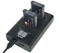 DSTE - 2 batterie di ricambio NP-BX1 + doppio caricatore USB compatibile per NP-BX1/M8 e Sony ZV1 ZV-1 ZV-1F HDR-CX240E DSC-RX10 II DSC-RX1B DSC-RX1R DSC-RX1R/B DSC-RX100 II