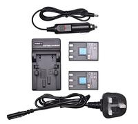 DSTE 2 batterie NB-1L + caricabatterie da viaggio e auto DC17U compatibile con Canon IXUS 200a 300 300a 320 330 400 430 500 v2 v3 vII IXY 200 200a 300a 320 400 430 430 50 PowerShot 100 S110 S200 S230