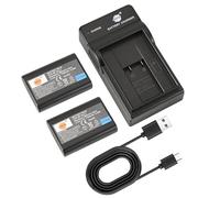 DSTE 2 batterie ricaricabili BP-SCL1 e caricabatterie USB compatibili per Leica MM, M8, M9, M9-P, M9-M, M-E