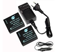 DSTE 2-pacco DMW-BLG10 Batteria + Caricabatteria Compatibile per Panasonic DMC-GF3 DMC-GF5 DMC-GF6 DMC-GX7 DMC-LX100