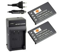 DSTE 2-pacco NP-20 Ricambio Batteria + Caricabatteria Compatibile per Casio Exilim EX-Z5 EX-Z6 EX-Z60 EX-Z65 EX-Z70 EX-Z75 EX-M1 EX-M2 EX-M20 EX-S1 EX-S2 EX-S3