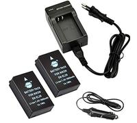 DSTE 2-pacco Ricambio Batteria + DC125E Caricabatteria Compatible per EN-EL20 EN-EL20a Coolpix A, 1 J1, 1 J2, 1 J3, 1 AW1, 1 S1, 1 V3