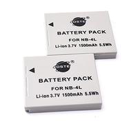 DSTE 2-Pacco Ricambio Batteria per Canon NB-4L PowerShot SD40 SD30 SD200 SD300 SD400 SD430 SD450 SD600 SD630 SD750 SD780 SD1100 IS SD940 SD960 SD1000 SD1100 SD1400 VIXIA mini IXUS 40 30 50 55 60 65 70 75 80 90
