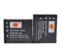 DSTE 2-Pacco Ricambio Batteria per Casio NP-130 Exilim EX-H30 EX-H30BK EX-H35 EX-ZR100 EX-ZR200 EX-ZR300 EX-ZR400 EX-ZR410 EX-ZR510 EX-ZR700 EX-ZR1000 EX-ZR1200 EX-ZR1500 EX-ZR2000 EX-ZR3500