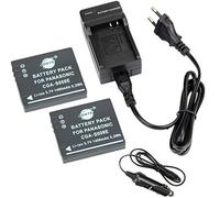 DSTE 2-Pacco S008E Batteria + Caricabatteria Compatible per Panasonic SDR-S10 SDR-S15 SDR-S20 SDR-S25 SDR-S26 SDR-SW20 SDR-SW28