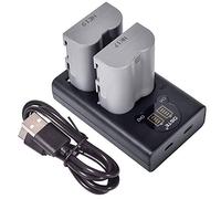 DSTE 2-Pack Batteria + Doppio USB Caricabatteria per Nikon EN-EL3E D30 D50 D70 D70S D80 D90 D100 D200 D300 D300S D700