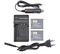 DSTE 2-Pack DB-110 Batteria + DC16E Caricabatteria Compatibile per Ricoh GR III, WG-6, G900, G900SE