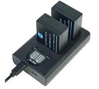 DSTE 2 Pack DMW-BLC12 DMW-BLC12e Battery + Dual USB Quick Charger Compatibile per Panasonic Lumix DMC-GH2 DMC-FZ330 DMC-FZ200 DMC-FZ200GK DMC-FZ1000 V-LUX4 Leica Q Cameras as DMW-BLC12PP BP-DC12