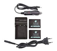 DSTE 2-Pack NP-W126 Batteria + Caricabatteria Compatibile per NP-W126S FinePix HS30EXR HS33EXR HS35EX HS50EXR X-A1 X-A2 X-A3 X-E1 X-E2 X-M1 X-Pro1 X-T1 X-T2 X-T10 X-T50 XFmmf2 Digital Camera