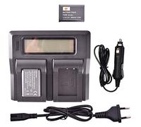 DSTE® 2-Pack Ricambio Batteria NP-BX1 + LCD Dual Caricabatterie Compatibile per Cyber-shot DSC-RX100 VII DSC-RX1R DSC-RX1R/B DSC-RX100 DSC-RX100 II DSC-RX100 III ZV-1