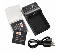 DSTE (2 pezzi) NP-FE1 batteria agli ioni di litio e micro USB caricabatterie compatibile con Sony DSC-T7 DSC-T7/b DSC-T7/S DSC-P2 DSC-P3 DSC-P5 DSC-P9 DSC-P7 DSC-P10 fotocamera