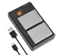 DSTE 2PCS BLN-1(2100mAh/7.6V) Batteria Caricatore Compatibile per Olympus OM-D E-M1,OM-D E-M5,PEN E-P5,OM-D E-M5 II