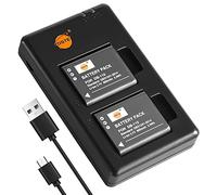 DSTE 2PCS DB-110 (900mAh/3.7V) Batteria Caricatore Compatibile per Ricoh GR III, WG-6, G900, G900SE