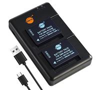 DSTE 2PCS DMW-BCG10 Batteria & Caricatore Compatibile per Panasonic Lumix DMC-ZS15, DMC-ZS20, DMC-ZS25, DMC-TZ20, DMC-TZ25