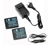 DSTE 2PCS DMW-BCJ13 Batterie e Caricabatterie Compatibile per Panasonic Lumix DMC-LX5 DMC-LX5GK DMC-LX5K DMC-LX5W DMC-LX55