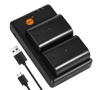 DSTE 2PCS DMW-BLF19 Batteria & Caricatore Compatibile per Panasonic DMC-GH3, DMC-GH4, DC-GH5