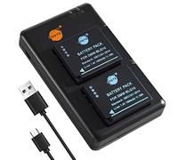 DSTE 2PCS DMW-BLG10 Batteria & Caricatore Compatibile per Panasonic DMC-GX85, DMC-LX100, DMC-TZ80, DMC-TZ100