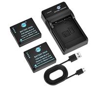 DSTE 2pcs DMW-BLG10 Batteria e Caricatore Compatibile con Panasonic DMC-GF3, DMC-GF5, DMC-GF6, DMC-GX7
