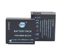 DSTE 2pcs DMW-BLG10 DMW-BLG10E Batteria compatibile con Panasonic Lumix DMC-GF3, DMC-GF5, DMC-GF6, DMC-GX7, DMC-LX100, DMC-GX80, DMC-GX85