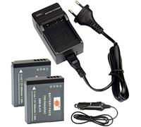 DSTE 2PCS DMW-BLH7 Batteria + Caricabatteria Compatible per Panasonic Lumix DMC-GM1 DMC-GM1D DMC-GM1K DMC-GF7K
