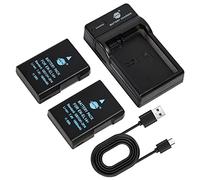 DSTE 2pcs EN-EL14 ENEL14 Batteria per fotocamera e caricatore compatibili con Coolpix D5100 D5300 D5500 D3400 D5600 D3500 P7000 P7200 P7800