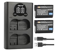 DSTE 2pcs EN-EL15 ENEL15 Batteria e Doppio Caricatore USB compatibile con Nikon D500 D600 D610 D800 D850 D800E D750 D7000 D7100 D7200
